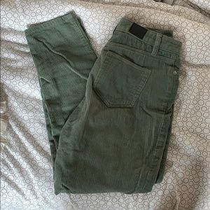 Olive green UO mom corduroy mom jeans